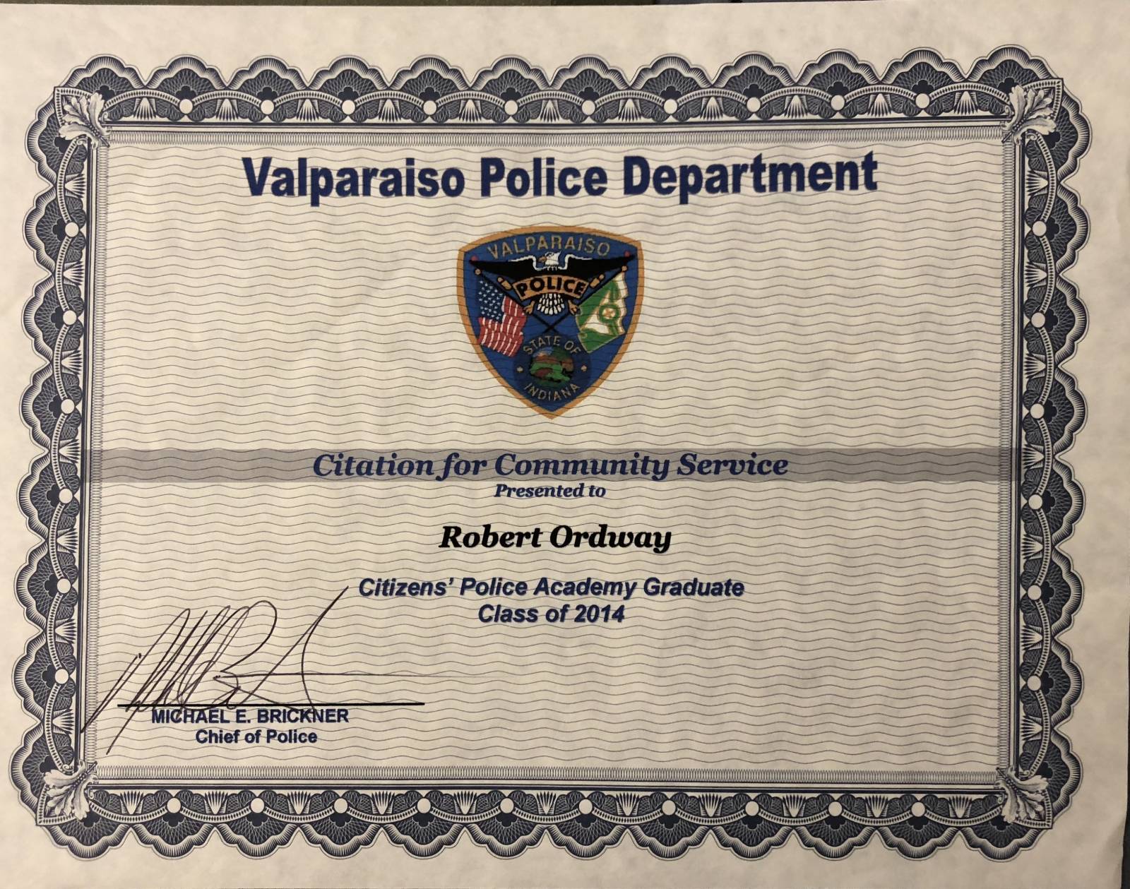 VPD Citizens Police Academy – Class of 2014